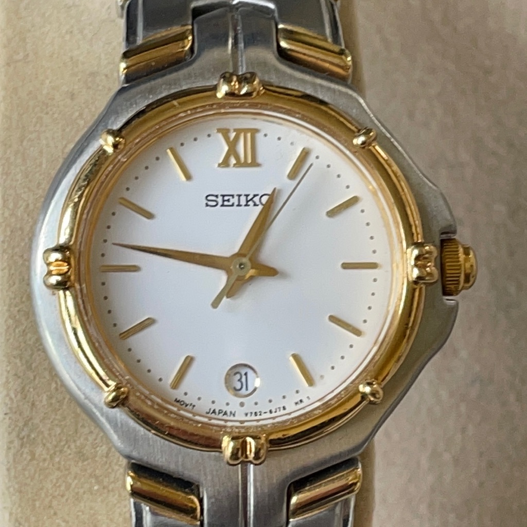 Seiko Lady Battery Water Resistant Stainless Steel WDate